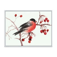 עיצוב 'ציפור שוורים יושבת על ענף' הדפס אמנות קיר קיר מסורתי מסורתי
