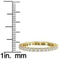 טבעת רצועת נצח זהב צהוב 14 קראט