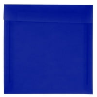 8.5x8. מעטפות שקופות, כחול, 250 חבילה, כחול ראשוני