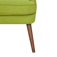 & D כיסא מבטא של בד דנה פשתן, ירוק