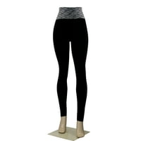 מכנסי יוגה מותניים גבוהים של נשים ， אימון בקרת בטן ריצה דרך מתיחה חותלות יוגה אפור - xl