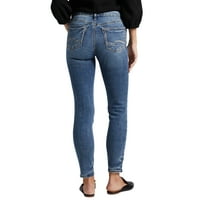 סילבר ג'ינס ושות 'סוקי סוקי אמצע עלייה ג'ינס רזה, מידות המותניים 24-36