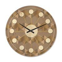 עיצוב אמנות 'כיכר רטרו עיצוב השישי' אמצע המאה מודרני עץ קיר שעון