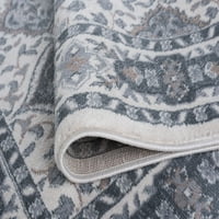 קרם מזרח שטיחים מסורתי, סלון אפור קל לניקוי