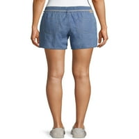 ס פולו האגודה נשים של עלייה גבוהה רך ג ' ינס מכנסיים קצרים, 4.5