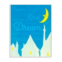 את ילדים חדר על ידי סטופל חלום בית ירח כחול ילדים משתלת ציור קיר פלאק על ידי יום שבת ערב הודעה