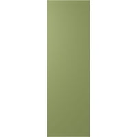 עבודת טחנה של Ekena 12 W 41 H מתאימים True PVC SLAT SLAT סגנון מודרני תריסי הרכבה קבועים, אזוב ירוק