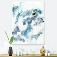 עיצוב תקציר של עננים בצבע כחול כהה III הדפס אמנות קיר בד מודרני