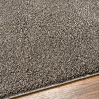אורגים אמנותיים אלפומברה מכונה הדפסה מוצקה שטיח שטיח רץ רחיץ, אפור בינוני 2'6 8 '
