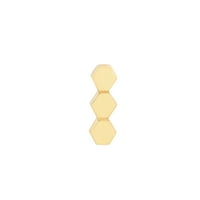 עגילי בר חלת דבש זהב צהוב 14 קראט - נשים - נשים