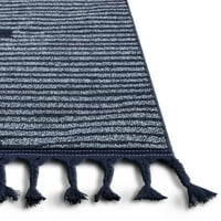 טוב לולאה-לולאה-לולאה קאיה השבטי גיאומטרי כחול כהה 2'3 7'3 שטיח אזור רץ