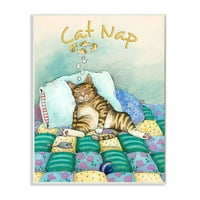 תעשיות סטופל חתול מתנמנם מצחיק חתול מצחיק מצויר חיות מחמד קיר קיר של גארי פטרסון