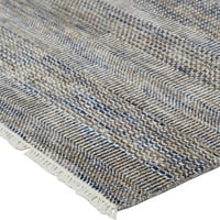 שטיח פסים קלאסי של קלדקוט, אפור חם כהה, שטיח שטח 5 רגל - 6 אינץ '8 רגל - 6 אינץ'