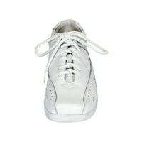 שעה נוחות ג'ינה רוחב רחב נעל מלוטשת מקצועית לבנה 7.5