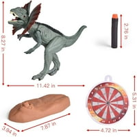 צעצועי דינוזאור קטנים מהנים, צעצועי דינוזאור ריאליסטיים לילדים, דילופוזאורוס חג המולד צעצוע F 488