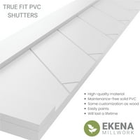 עבודת טחנה של Ekena 12 W 28 H True Fit PVC PVC יחיד הפאנל יחיד הרינג סגנון מודרני סגנון קבוע תריסי הרכבה,