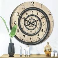 עיצוב אמנות 'ספירלת זמן קיר אנלוגי' שעון קיר עץ מודרני