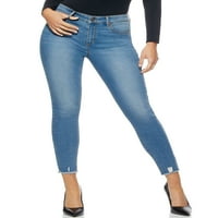 מכנסי ג'ינס סופיה רוזה מפותלים לנשים, עלייה גבוהה, ג'ינס קרסול רזה