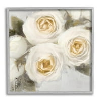 שלוש ורדים לבנים שלישיית פריחה