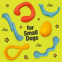 Nylabone Tuug צעצוע של כלבים קטנים אינטראקטיביים להעשרת כלבים, צעצוע משיכה יציב ועם זאת גמיש