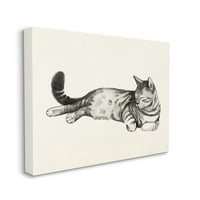 תעשיות סטופל ישנות חתול פסים מינימלי קיר קיר חיות מחמד רגוע מינימלי על ידי גרייס פופ