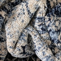 היטב ארוג טופקאפי פסארו מדליון אוריינטלי כחול וינטג 'במצוקה 7'10 9'10 שטיח אזור