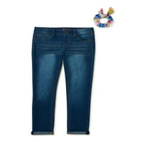 נערות ויגוס ג'ינס רולני רול ג'ינס עם סקראנצ'י, גדלים 4-16