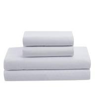 מיטת פס דובי בשקית שמיכת מיטת מיטה חצאית בושה סט תאום - לבן