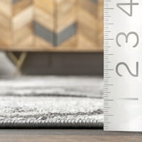 שטיח שטח מופשט מודרני של נולום רמונה, 8 '10 12', אפור