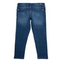 סלבריטאים בנות ורודות אמצע עלייה כפתורים חשופים ג'ינס רזים, גדלים 7-12