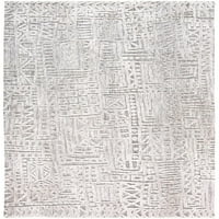 שטיח מינימליסטי מודרני של Oliena, כסף אפור בהיר, 9ft - 6in 13ft - 6in שטיח אזור