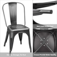 סט של כיסאות מתכת לכיסא מתכת כסא בכיסא צדדי ביסטרו קפה ברים