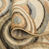 שטיח אזור עכשווי גיאומטרי רב-צבעוני סלון קל לניקוי