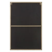 מתכת שחורה ממוסגרת מראה קיר גיאומטרי 24 x36 מאת פטון וול תפאורה