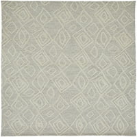 שטיח דפוס יהלומי צמר טבעי של קוואן, טאוף שנהב, שטיח מבטא 4ft 6ft