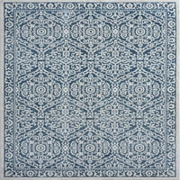 מסורתי אזור שטיח פרחוני כחול, קרם סלון קל נקי