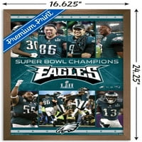 Trends International NFL Philadelphia Eagles - Super Bowl Lii זיכרון - פוסטר קיר חגיגה 16.5 24.25 .75