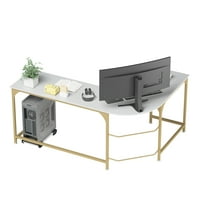 פיננס 66 הפיכה בצורת L שולחן פינת מחשב שולחן מחשב תחנת עבודה עבודה מודרנית בית כתיבה שולחן כתיבה עץ שולחן