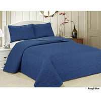 סט מיטות מיטה גדול עם 3 חלקים עם דפוס גיאומטרי-רויאל גודל צבעוני בצבע