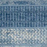 אורגים אמנותיים שטיח אזור שבטי מונאקו, כחול בהיר, 7 '7'