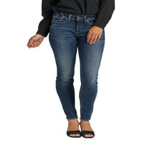 סילבר ג'ינס ושות 'סוקי סוקי אמצע עלייה ג'ינס רזה, מידות המותניים 24-36